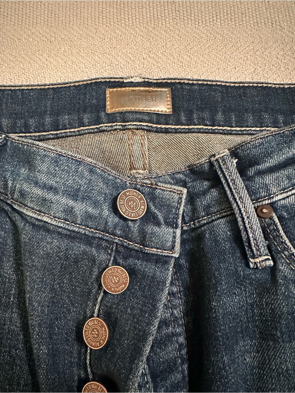 MOTHER Women’s Skinny Jeans in Indigo Blue - Picture 2 of 5